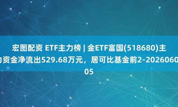 宏图配资 ETF主力榜 | 金ETF富国(518680)主力资金净流出529.68万元，居可比基金前2-20260605